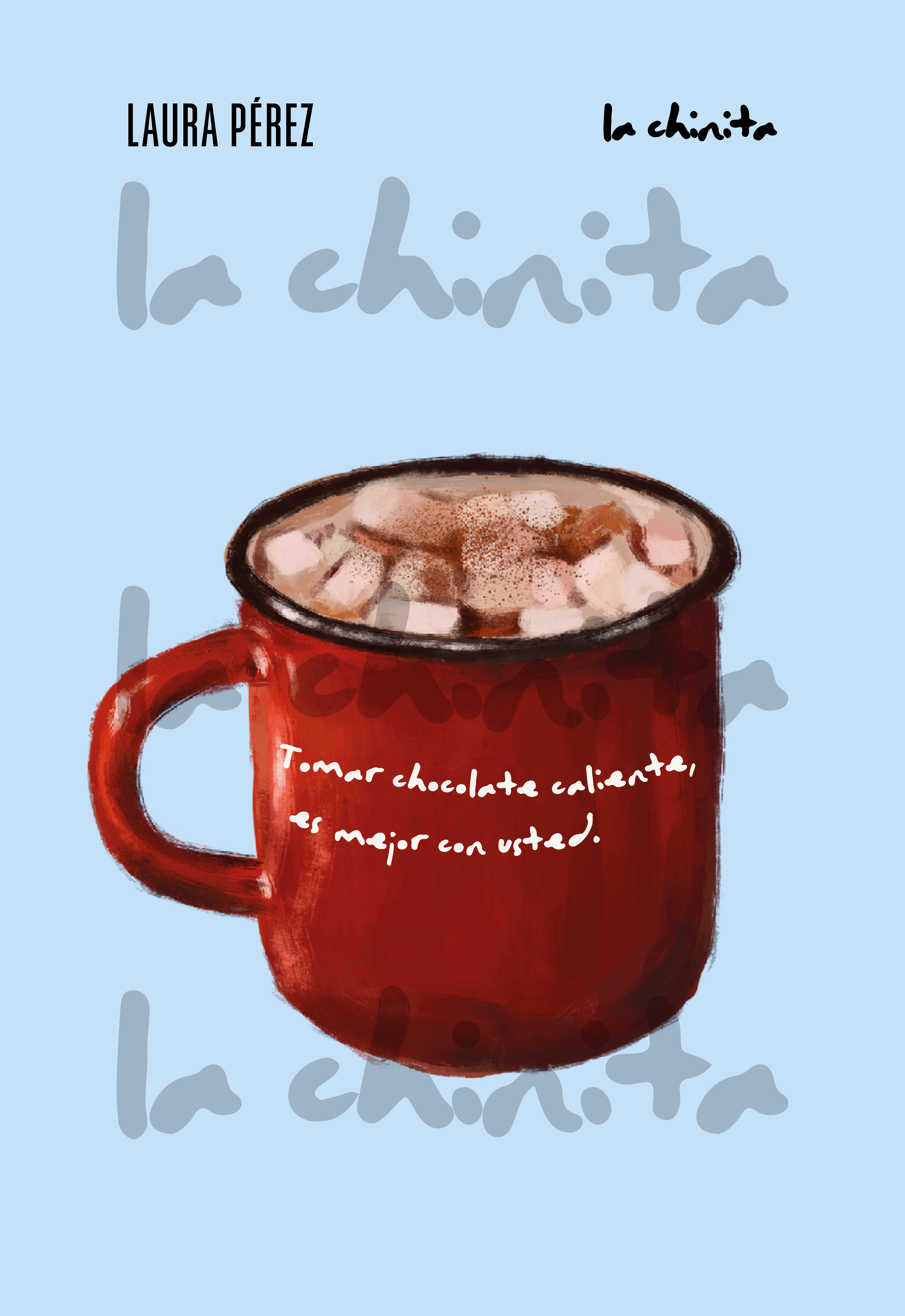 Poster Tomar chocolate caliente, es mejor con usted